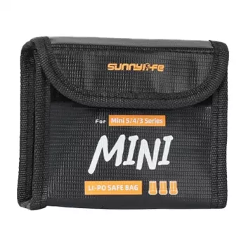 SUNNYLIFE Etui na baterie do DJI Mini 3 Pro (3 baterie) - Ciemnoszary, skóra PU