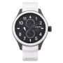SUPERDRY Zegarek męski analogowy kwarcowy SYG110W 44mm Czarny pasek silikonowy