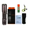 Latarka SUPERFIRE A6 - 1200 lumenów, dioda P50 LED, zasięg 280 m, ładowanie USB, regulacja ogniskowej, IP44