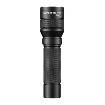 SUPERFIRE F1-X Ładowalna Latarka LED 2000 Lumeny USB-C Regulowana Ogniskowa IP44