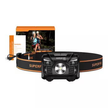 Superfire HL06 500 lumenów akumulatorowa czołówka LED, IP44