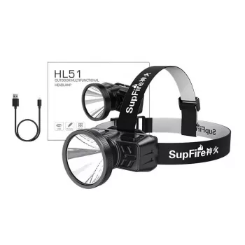 Latarka czołowa Superfire HL51, 160 lm, Micro-USB, 4 tryby, 300 m