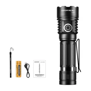 Superfire L21 latarka 2300 lumenów LED P70 USB-C ładowalna IP44