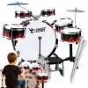 SUPRIMO K-DRUMS 2 Duży zestaw perkusyjny dla dzieci z 6 bębnami, czerwono-czarny