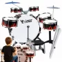 SUPRIMO K-DRUMS 2 Duży zestaw perkusyjny dla dzieci z 6 bębnami, czerwono-czarny