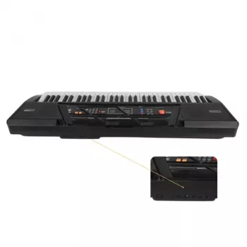 SUPRIMO MQ 6116 Keyboard edukacyjny dla dzieci 61 klawiszy z LCD, 128 brzmień, 128 rytmów, nagrywanie, wejście mikrofonowe, czarny