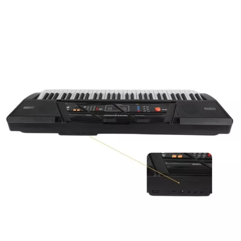 SUPRIMO MQ 6116 Keyboard edukacyjny dla dzieci 61 klawiszy z LCD, 128 brzmień, 128 rytmów, nagrywanie, wejście mikrofonowe, czarny