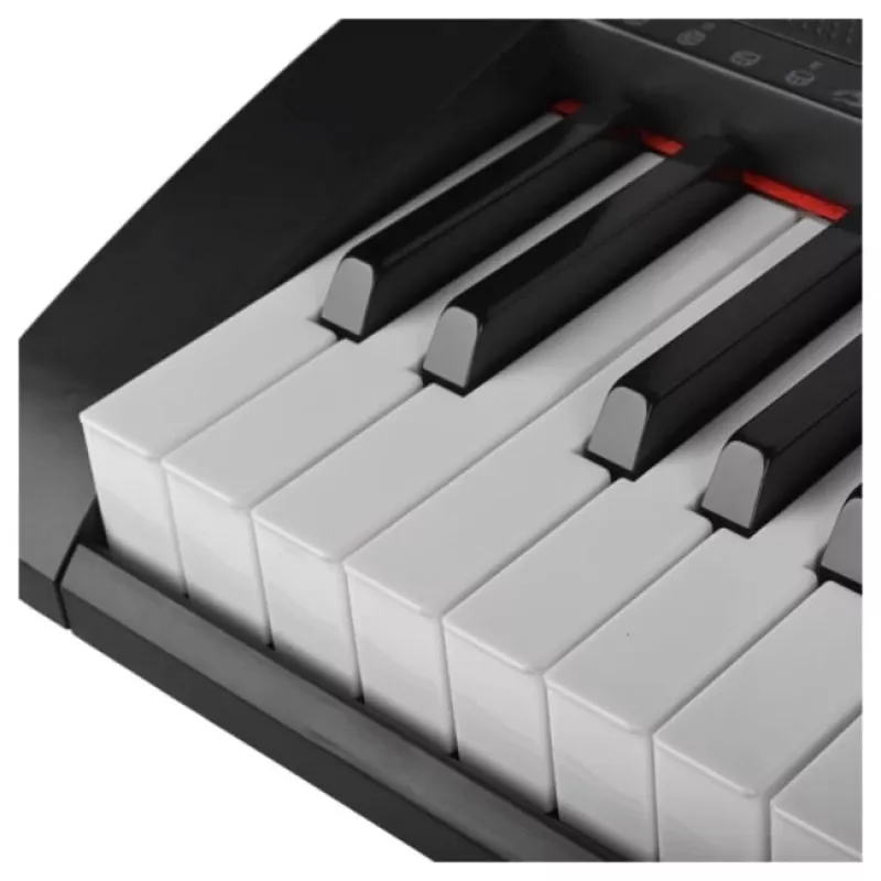 SUPRIMO MQ 6116 Keyboard edukacyjny dla dzieci 61 klawiszy z LCD, 128 brzmień, 128 rytmów, nagrywanie, wejście mikrofonowe, czarny
