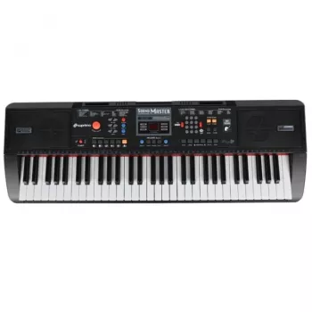 SUPRIMO MQ 6116 Keyboard edukacyjny dla dzieci 61 klawiszy z LCD, 128 brzmień, 128 rytmów, nagrywanie, wejście mikrofonowe, czarny