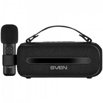 SVEN PS-255 Głośnik, Czarny (12W, Bluetooth, FM, USB, Mikrofon Karaoke, 3600mAh)