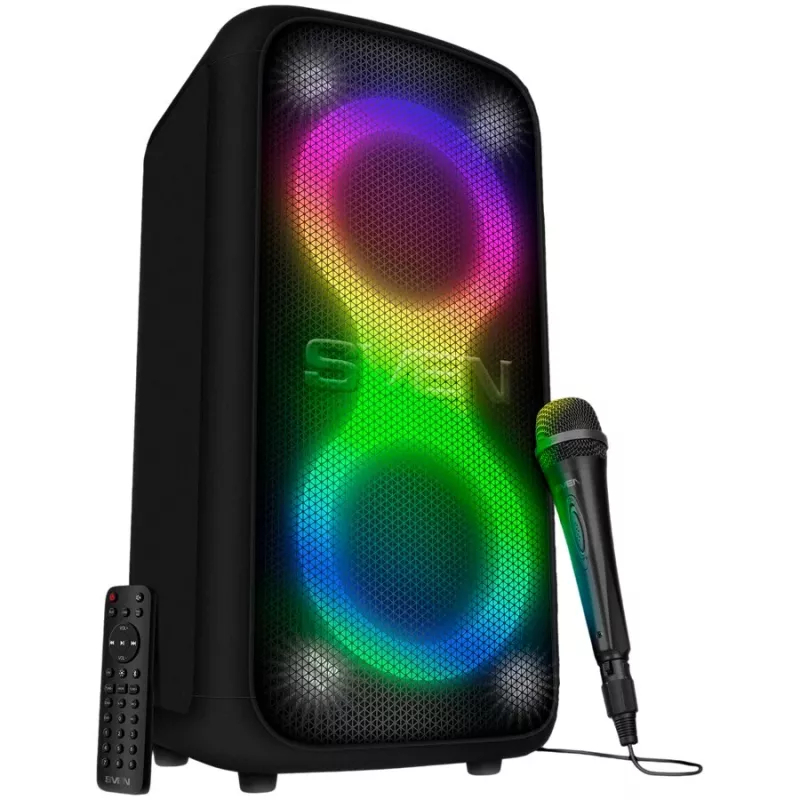 SVEN PS-960 2.0 Przenośny głośnik Bluetooth 160W TWS FM USB LED Czarny