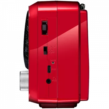 SVEN SRP-150 Przenośny głośnik, czerwony (3W, Bluetooth, FM/AM/SW, USB, microSD, latarka, bateria)