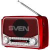 SVEN SRP-150 Przenośny głośnik, czerwony (3W, Bluetooth, FM/AM/SW, USB, microSD, latarka, bateria)