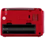 SVEN SRP-150 Przenośny głośnik, czerwony (3W, Bluetooth, FM/AM/SW, USB, microSD, latarka, bateria)
