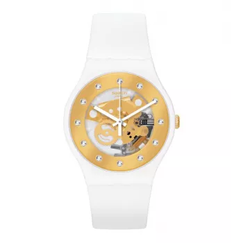 Zegarek Swatch SUOZ148 dla kobiet 41mm Niebieski Silikon
