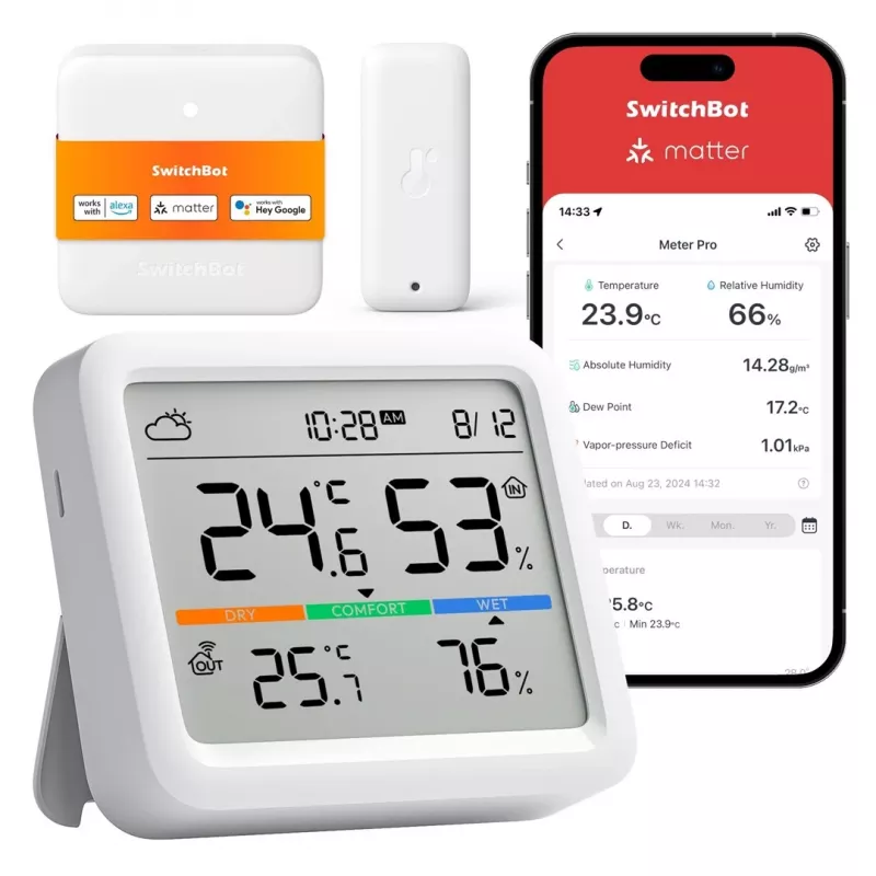 SwitchBot Meter Pro Weather Station Thermometer Hygrometer White