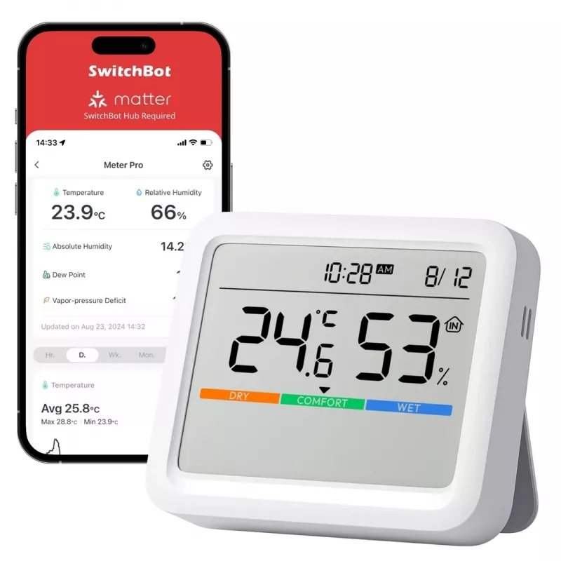 SwitchBot Meter Pro Weather Station Thermometer Hygrometer White