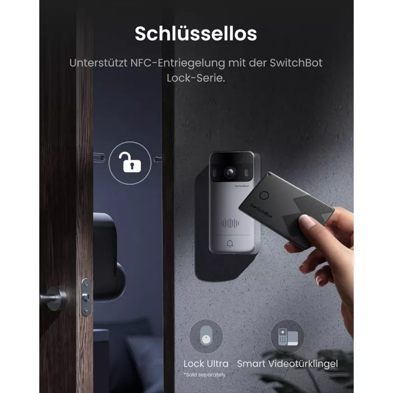 Switchbot SWB VDB-M-SW - WiFi Wideodomofon z 4,3-calowym kolorowym wyświetlaczem (biały/srebrny)