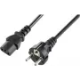 Kabel zasilający spiralny Sygonix SY-5243880 CEE 7/7 do IEC C13 2,5m Czarny