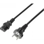 Przewód zasilający Sygonix SY-5243888 3m Schuko na IEC C13, H05VV-F 3G0.75, 10A/250V, czarny