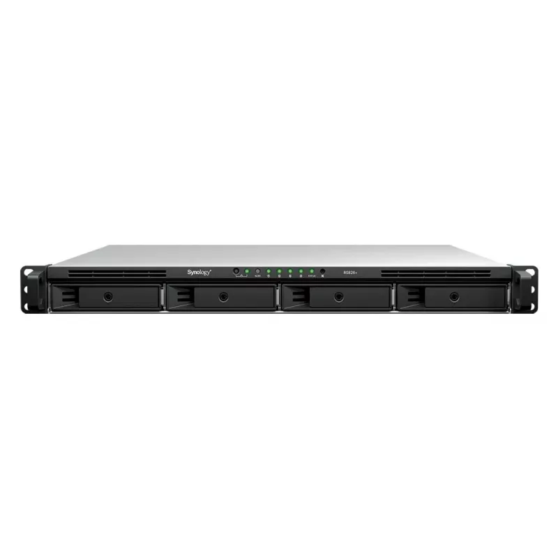 Synology RS826+ 1U Rackmount 4-zatokowy NAS, AMD Ryzen V1500B, 4GB DDR4 ECC, 4x 1GbE, bez dysków