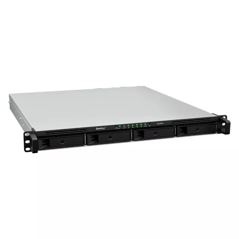 Serwer NAS Synology RackStation RS826RP+ 1U na 4 dyski, AMD Ryzen V1500B, 4GB DDR4 ECC, 4x 1GbE, redundantny zasilacz