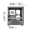 TACENS MARS MC-QUANTUM Mid-Tower ATX Case z 3x120mm FDB Wentylatorami + 1x120mm ARGB Wentylator, USB-C, Szkło Hartowane, Czarny