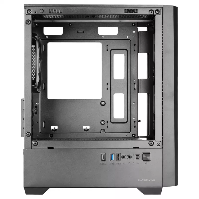 TACENS MARS MC-QUANTUM Mid-Tower ATX Case z 3x120mm FDB Wentylatorami + 1x120mm ARGB Wentylator, USB-C, Szkło Hartowane, Czarny