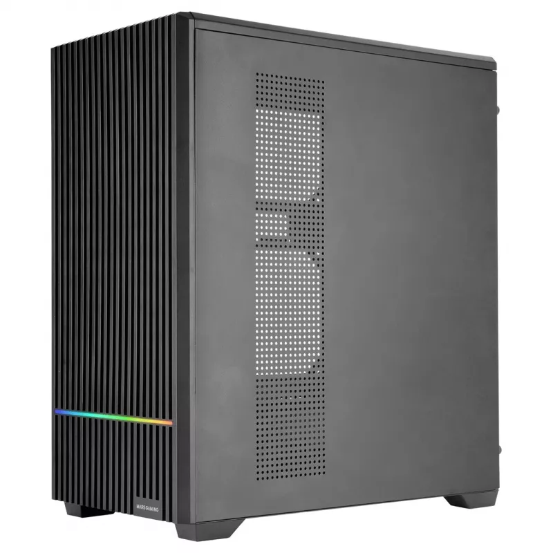 TACENS MARS MC-QUANTUM Mid-Tower ATX Case z 3x120mm FDB Wentylatorami + 1x120mm ARGB Wentylator, USB-C, Szkło Hartowane, Czarny