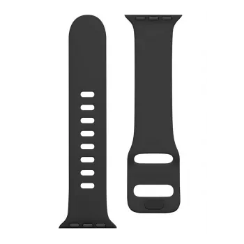 Taktyczny pasek silikonowy do Apple Watch 38/40/41mm z klamrą czarny