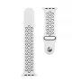 Taktyczny pasek podwójny silikonowy do Apple Watch 42/44/45mm biało-czarny