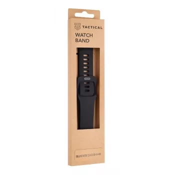 Taktyczna opaska silikonowa do Apple Watch 42mm / 44mm z klamrą czarna