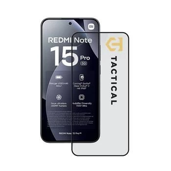 Tactical Glass Shield 5D Tempered Glass Screen Protector for Xiaomi Redmi Note 15 Pro Black