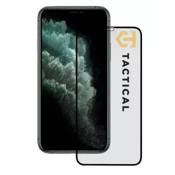 Taktyczne szkło hartowane do Apple iPhone 11 Pro, XS, X - 9H, 2.5D, Full Glue, czarne