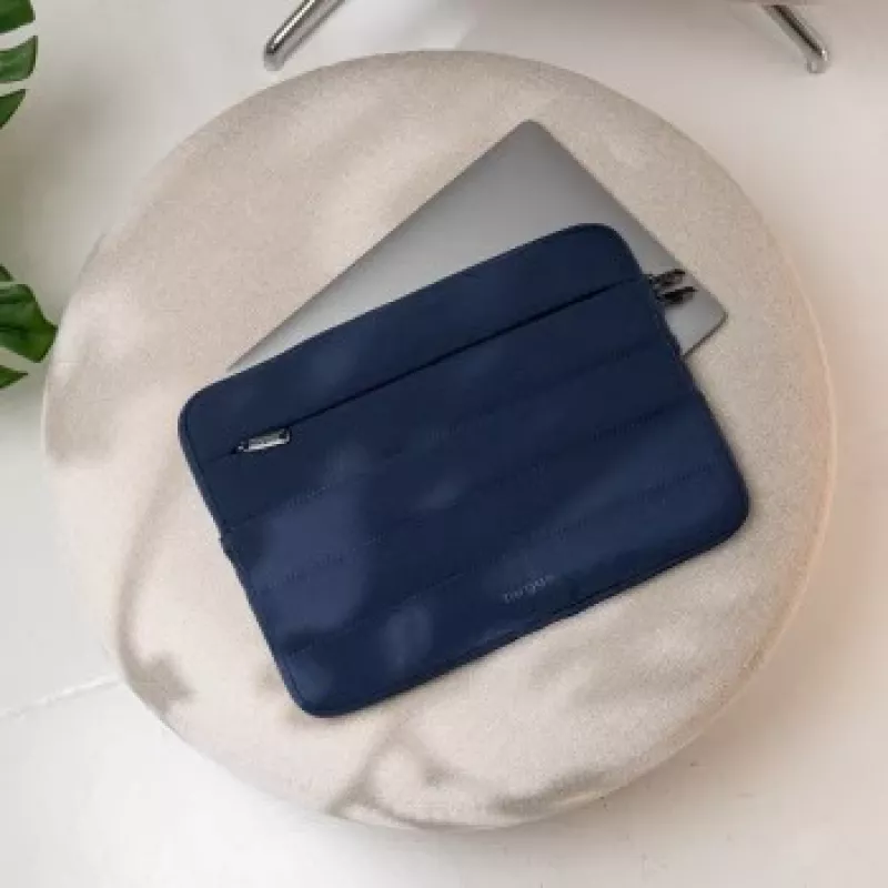Targus Puffer Sleeve Etui na laptopa 15-16 cali, granatowy, poliester PET z recyklingu EcoSmart, TBS97502GL