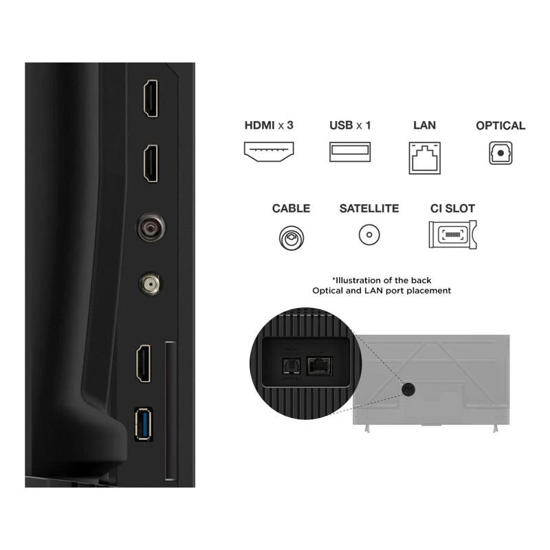 TCL 50P6K 50-calowy (127 cm) 4K Ultra HD LED Smart TV z Google TV, HDMI, VESA 200x200, LAN i Wi-Fi