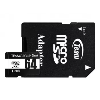 Team Group GO Card microSDXC 64 GB Class 10 UHS-I U1 z adapterem SD