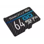 Team Group GO Card MicroSDXC 64GB UHS-I U3 Speed Class 10 V30 A1 z adapterem SD - Czarny