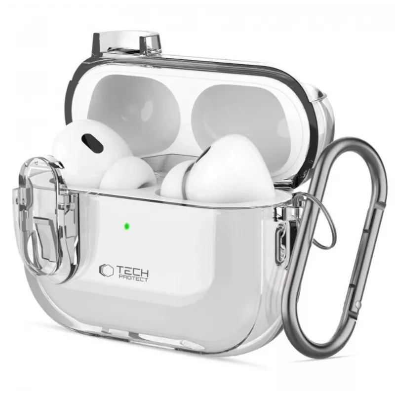 Tech-Protect Apple Slim Hook Case do AirPods Pro 1/2 - Przezroczysty
