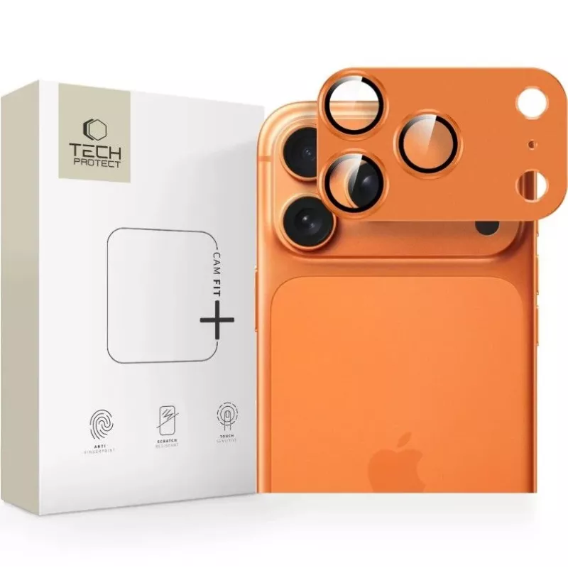 Tech-Protect CamFull Fit Camera Lens Protector for Apple iPhone 17 Pro Max - Cosmic Orange
