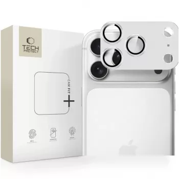 Tech-Protect CamFull Fit Camera Lens Protector do Apple iPhone 17 Pro Max - Srebrny