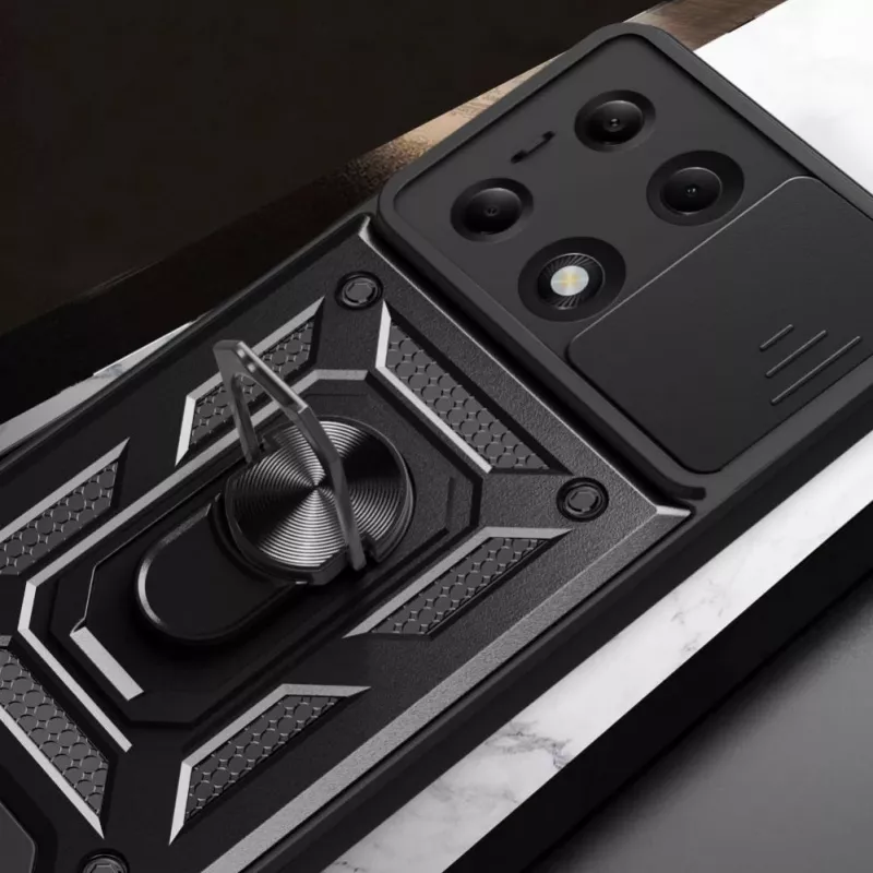Tech-Protect CamShield Pro Case do Xiaomi Redmi Note 13 Pro 4G / LTE / Poco M6 Pro 4G / LTE - Czarny