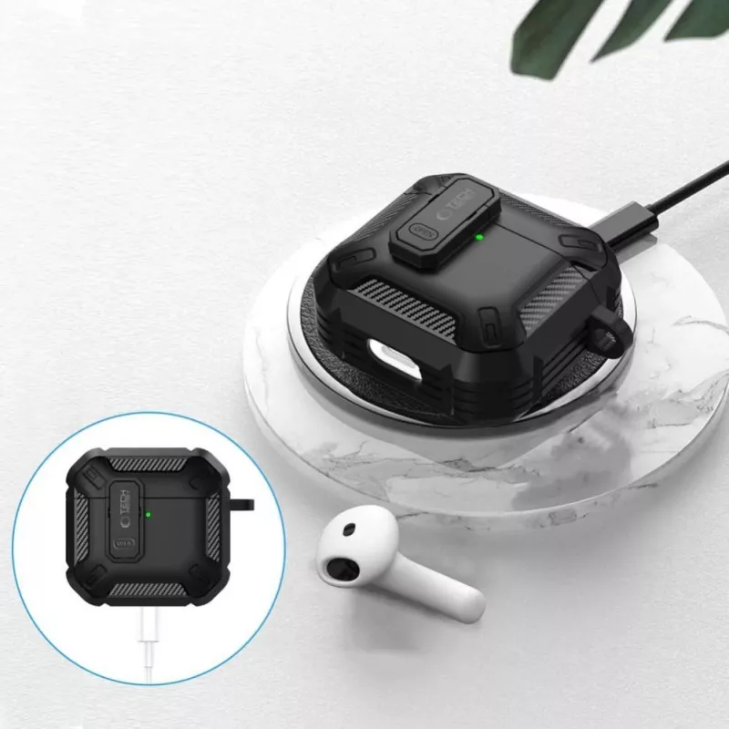 Tech-Protect Carbonox Case do AirPods 4 - Czarny
