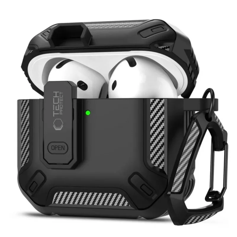 Tech-Protect Carbonox Case do AirPods 4 - Czarny