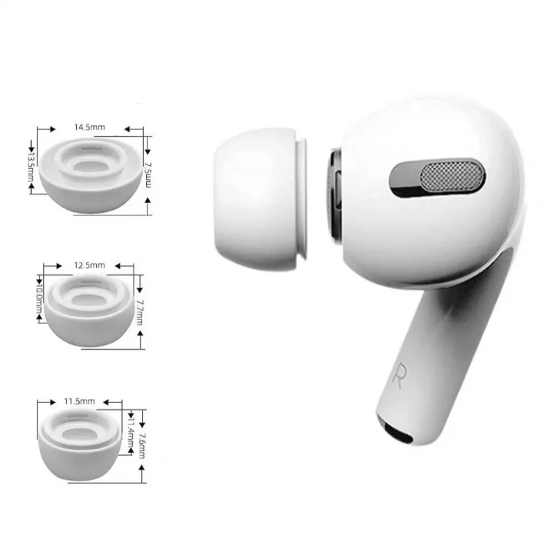 Tech-Protect Ear Tips do AirPods Pro 1/2 - S/M/L - Biały (3 pary)