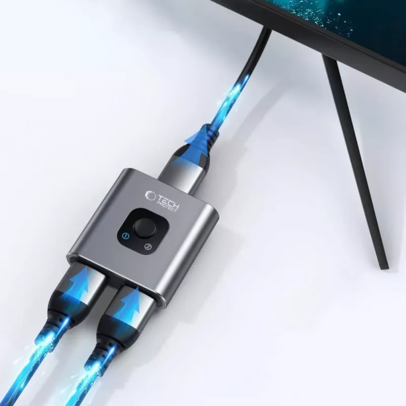 Tech-Protect HB07 USB-C Hub Adapter 2-in-1 HDMI 4K 60Hz - Szary