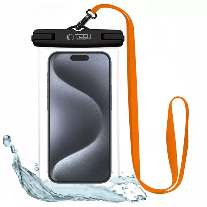 Tech-Protect Magmat Hybrid Case do Apple iPhone 15 Pro Max, Czarny/Pomarańczowy, kompatybilny z MagSafe