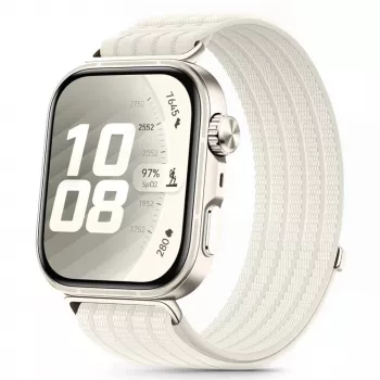 Tech-Protect Pasek nylonowy do Huawei Watch Fit 3 / 4 / 4 Pro / 5 / 5 Pro - Biały