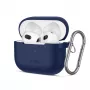 Tech-Protect Silikonowe etui z karabińczykiem do Apple AirPods 3 - Niebieski