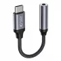 Tech-Protect USB-C na 3.5mm Mini Jack Adapter Audio (Żeński) - Czarny